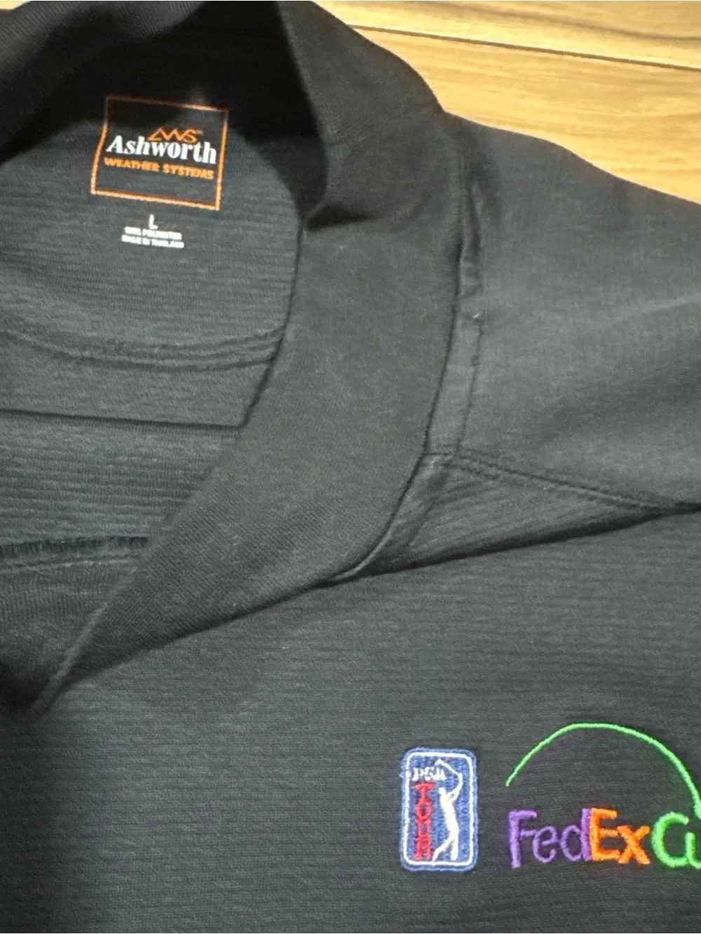 Fed Ex World Cup Golf Turtleneck Weather Ashworth Dri Fit Game Tee Black XL / L